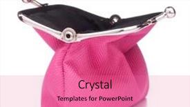  Presentation with empty - Beautiful PPT theme featuring empty-open-purse-isolated backdrop and a coral colored foreground