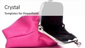  Presentation with empty - Slide deck with empty-open-purse-isolated background and a white colored foreground