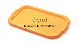  Presentation with plastic - Slides having empty-orange-plastic-rectangular-serving background and a  colored foreground
