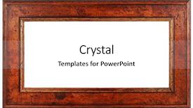  Presentation with antique picture frame - Beautiful slides featuring empty panoramic wooden picture frame backdrop and a white colored foreground