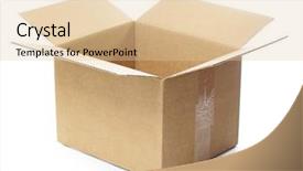  Presentation with packaging - Theme having empty paper box isolated background and a lemonade colored foreground