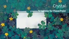  Presentation with clover - Slide set with empty-paper-white-list-mockup background and a ocean colored foreground