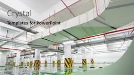  Presentation with parking lot - Slide set having empty-parking-lot-area background and a light gray colored foreground