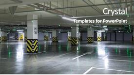  Presentation with parking lot - Audience pleasing presentation design consisting of empty parking lot wall urban backdrop and a gray colored foreground