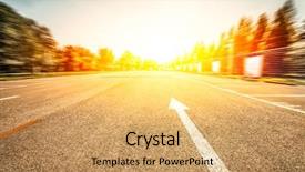  Presentation with parking lot - Amazing PPT theme having empty parking lot backdrop and a yellow colored foreground