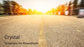  Presentation with parking lot - Cool new presentation theme with pregnant woman posing by blooming backdrop and a gray colored foreground.