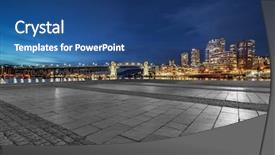  Presentation with island - Cool new theme with empty parking lots at granville backdrop and a ocean colored foreground