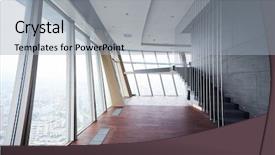  Presentation with bright - Slide set enhanced with penhouse - empty penthouse modern bright duplex background and a light blue colored foreground