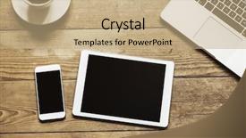  Presentation with electronic - Amazing presentation theme having empty phone and tablet backdrop and a coral colored foreground