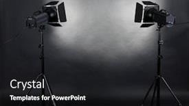  Presentation with lighting - Amazing slide set having empty-photo-studio-with-lighting backdrop and a black colored foreground