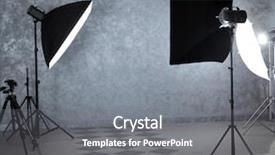 Presentation with lighting - Slide deck with empty photo studio with lighting background and a gray colored foreground