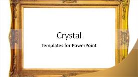  Presentation with picture frame - Cool new theme with empty picture frame isolated on white background backdrop and a white colored foreground