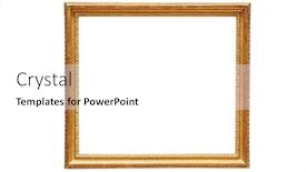  Presentation with picture frame - Beautiful PPT theme featuring empty picture frame on white background backdrop and a white colored foreground