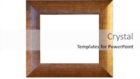  Presentation with picture frame - Audience pleasing PPT theme consisting of empty-picture-frame-on-white backdrop and a white colored foreground