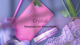  Presentation with crochet - Presentation theme enhanced with empty-pink-leather-wallet-mockup background and a coral colored foreground