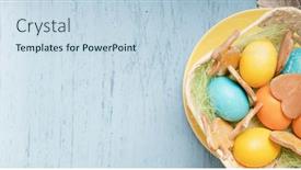  Presentation with banner blue - PPT theme enhanced with empty-place-easter-banner-template background and a sky blue colored foreground