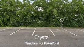  Presentation with parking lot - PPT layouts featuring empty-places-in-a-parking background and a gray colored foreground