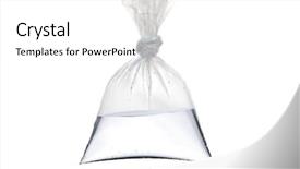  Presentation with plastic bag - Theme featuring regular white reflective speech bubble background and a light gray colored foreground