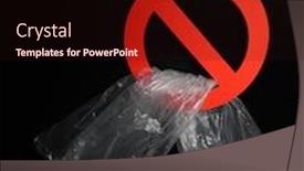  Presentation with free global warming - Presentation theme with empty plastic bag background and a wine colored foreground