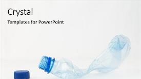  Presentation with recycle plastic - Cool new presentation with plastic bottle crushed and blue backdrop and a white colored foreground