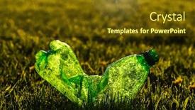  Presentation with plastic bottle - Amazing presentation design having empty-plastic-bottle-of-trash backdrop and a tawny brown colored foreground