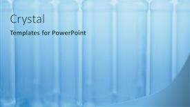  Presentation with bottles - Theme featuring empty plastic bottles blue abstract background close-up view background and a light blue colored foreground