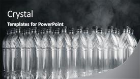  Presentation with plastic pollution - Presentation theme consisting of empty-plastic-bottles-on-black background and a dark gray colored foreground