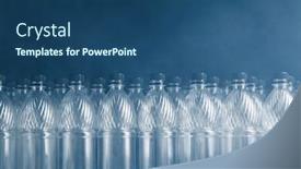  Presentation with plastic pollution - Presentation design with empty-plastic-bottles-on-black background and a ocean colored foreground