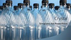  Presentation with bottles - Slide set consisting of empty-plastic-bottles-on-blue background and a light blue colored foreground