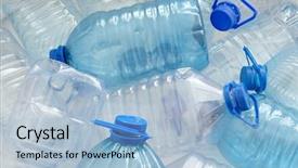  Presentation with drinking water - Presentation design with empty plastic drinking water background and a light blue colored foreground