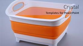  Presentation with plastic container - PPT layouts with empty-plastic-storage-container-isolated background and a light blue colored foreground