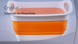  Presentation with plastic container - Theme having empty-plastic-storage-container-isolated background and a light blue colored foreground