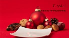  Presentation with christmas tree - Presentation consisting of empty-plate-in-front background and a dark gray colored foreground