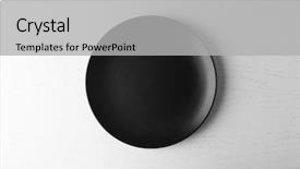  Presentation with dinner - Amazing slide deck having empty plate on white wooden backdrop and a light gray colored foreground