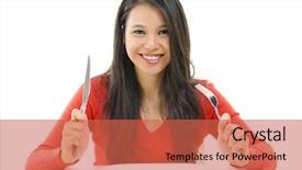  Presentation with asian food - Presentation theme having empty plate ready for food background and a red colored foreground