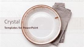  Presentation with table napkin - Presentation theme consisting of empty-plate-with-napkin background and a lemonade colored foreground