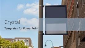  Presentation with light sign - PPT theme having empty-pole-sign-as-pole background and a light blue colored foreground