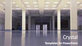  Presentation with modern building - Colorful PPT layouts enhanced with empty premises in some office backdrop and a gray colored foreground