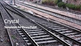  Presentation with tracks - Theme enhanced with empty railroad tracks background and a dark gray colored foreground