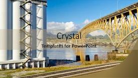  Presentation with vancouver - Theme having empty railways and nice background and a coral colored foreground