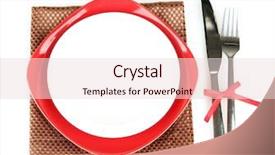  Presentation with red white blue confetti - Audience pleasing theme consisting of empty red and white plates backdrop and a  colored foreground