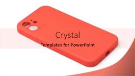  Presentation with case - Theme enhanced with empty-red-protective-smartphone-case background and a coral colored foreground