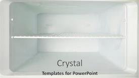  Presentation with freezer - Beautiful PPT theme featuring empty-refrigerator-or-freezer backdrop and a light gray colored foreground