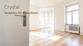  Presentation with ready - Audience pleasing slide set consisting of empty-rental-appartment-ready backdrop and a lemonade colored foreground