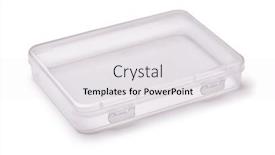  Presentation with lid - Presentation design featuring empty-reusable-transparent-plastic-box background and a white colored foreground