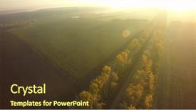  Presentation with road trip cars - Colorful slide deck enhanced with empty road for cars aerial backdrop and a  colored foreground