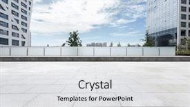  Presentation with building - Colorful PPT layouts enhanced with empty road nearby office building backdrop and a light gray colored foreground