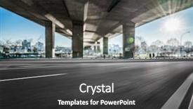  Presentation with vancouver - Theme having empty road of vancouver downtown background and a dark gray colored foreground