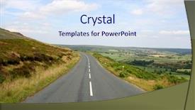  Presentation with empty road motion blur - Amazing slides having empty road through yorkshire countryside backdrop and a  colored foreground