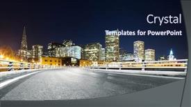  Presentation with san francisco - Amazing slides having empty-road-with-landmark-buildings backdrop and a wine colored foreground